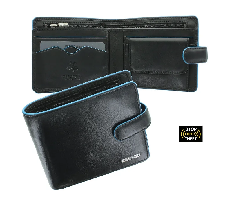 Personalized engraved money clips for menVisconti Alps Collection TOM Bi-Fold Leather Wallet With RFID Protection - ALP86