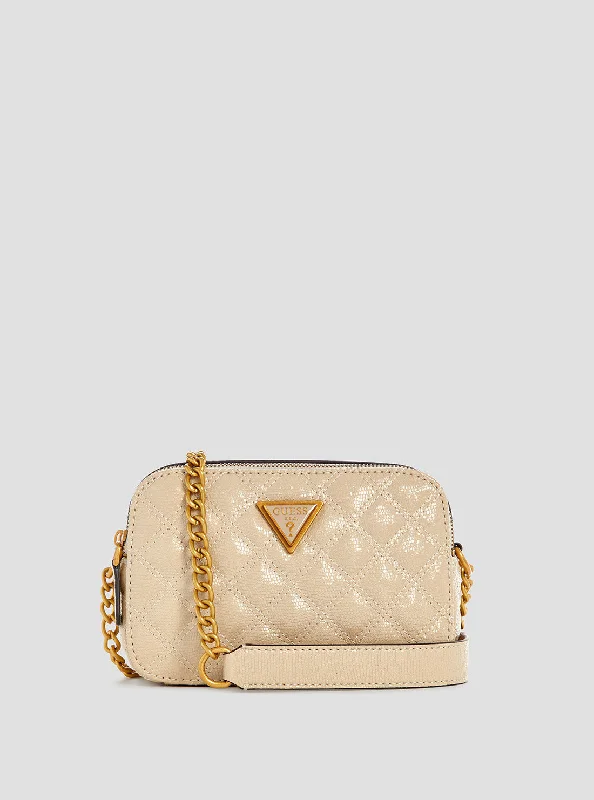 Luxury leather money clips with card slotsBeige Giully Camera Bag