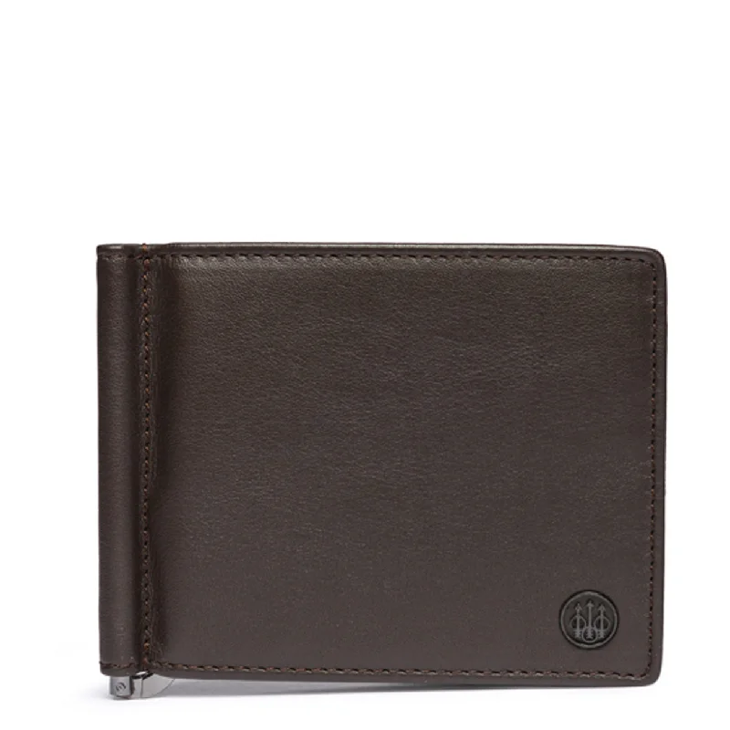 Personalized engraved money clips for menBeretta CC Holder With Metal Clip Brown