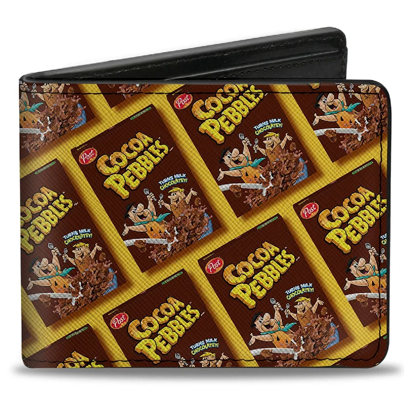 Money clips vs traditional walletsBi-Fold Wallet - COCOA PEBBLES Fred Flintstone and Barney Rubble Cereal Box Repeat Yellow/Brown