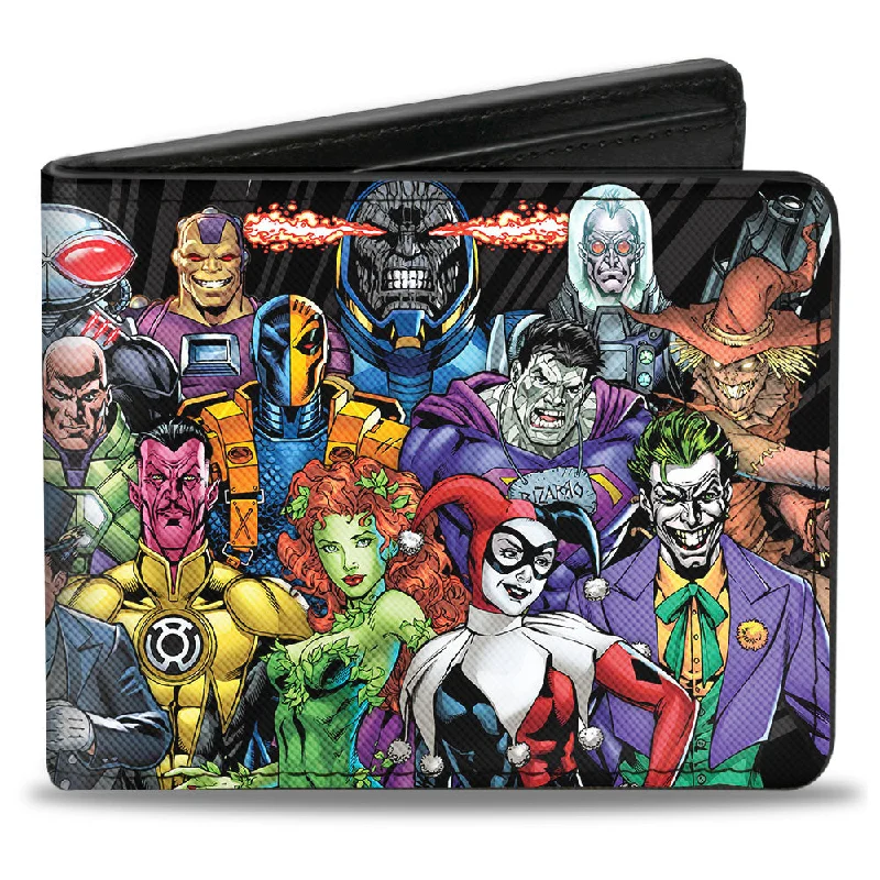 Money clips for women with sleek designsBi-Fold Wallet - DC 23-Villains Group Pose Black Gray