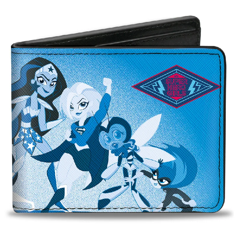 Money clips for women with sleek designsBi-Fold Wallet - DC SUPER HERO GIRLS Diamond Logo 7-Character Group Pose Blues Red Money clips for women with sleek designsBi-Fold Wallet - DC SUPER HERO GIRLS Diamond Logo 7-Character Group Pose Blues Red
