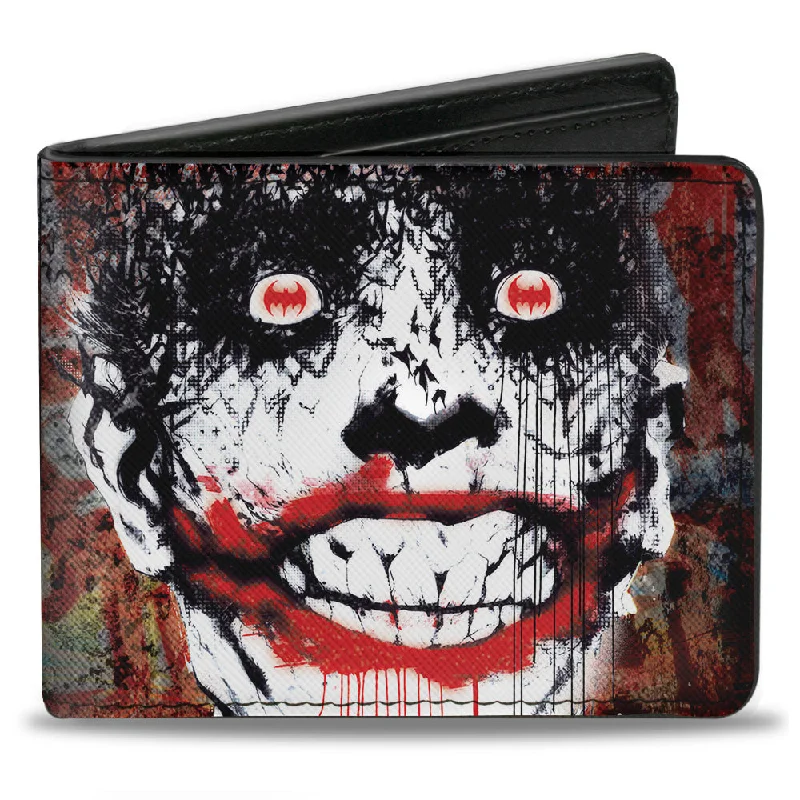 Best money clips for cash and cardsBi-Fold Wallet - Detective Comics #880 Joker Bat Face Cover Splatter Multi Color White Black Red