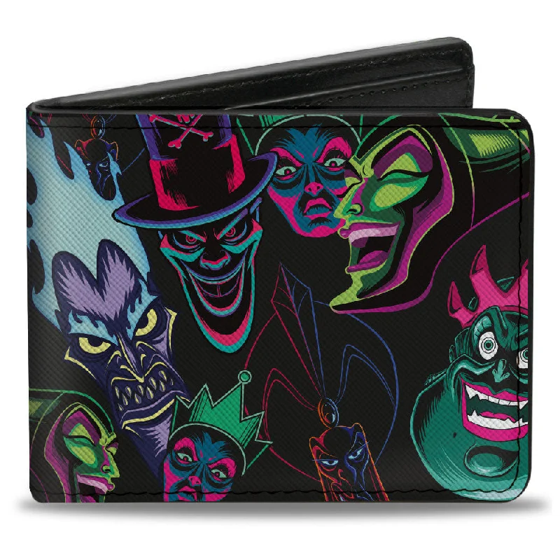 How to clean and maintain metal money clipsBi-Fold Wallet - Disney Villain Faces Collage Black Multi Neon