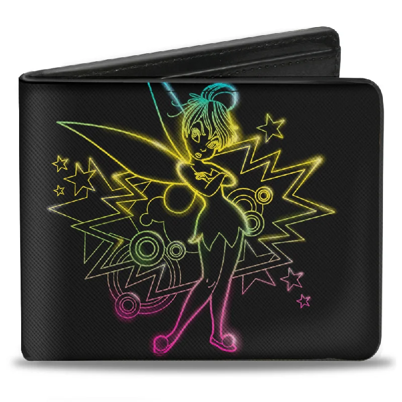 Money clips for holding large amounts of cashBi-Fold Wallet - Electric Tinker Bell Sassy Pose Black Multi Neon Money clips for holding large amounts of cashBi-Fold Wallet - Electric Tinker Bell Sassy Pose Black Multi Neon