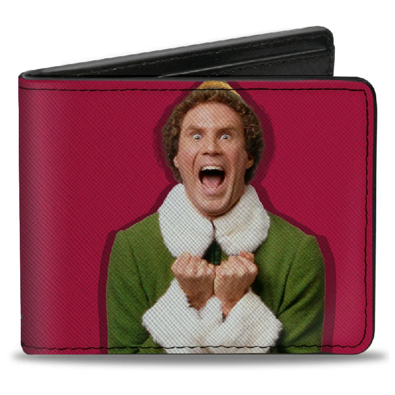 Custom money clips for corporate giftsBi-Fold Wallet - Elf Buddy the Elf Screaming Pose + MUGGINS Quote Red White