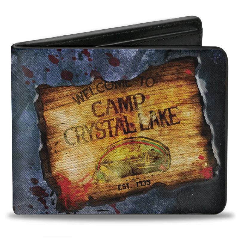 How to clean and maintain metal money clipsBi-Fold Wallet - Friday the 13th WELCOME TO CAMP CRYSTAL LAKE Sign Trees Grays Blood Splatter