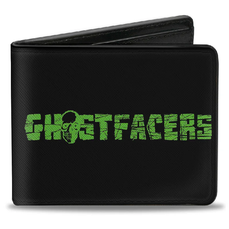 Eco-friendly money clips made from sustainable materialsBi-Fold Wallet - GHOSTFACERS Logo Black Green Eco-friendly money clips made from sustainable materialsBi-Fold Wallet - GHOSTFACERS Logo Black Green