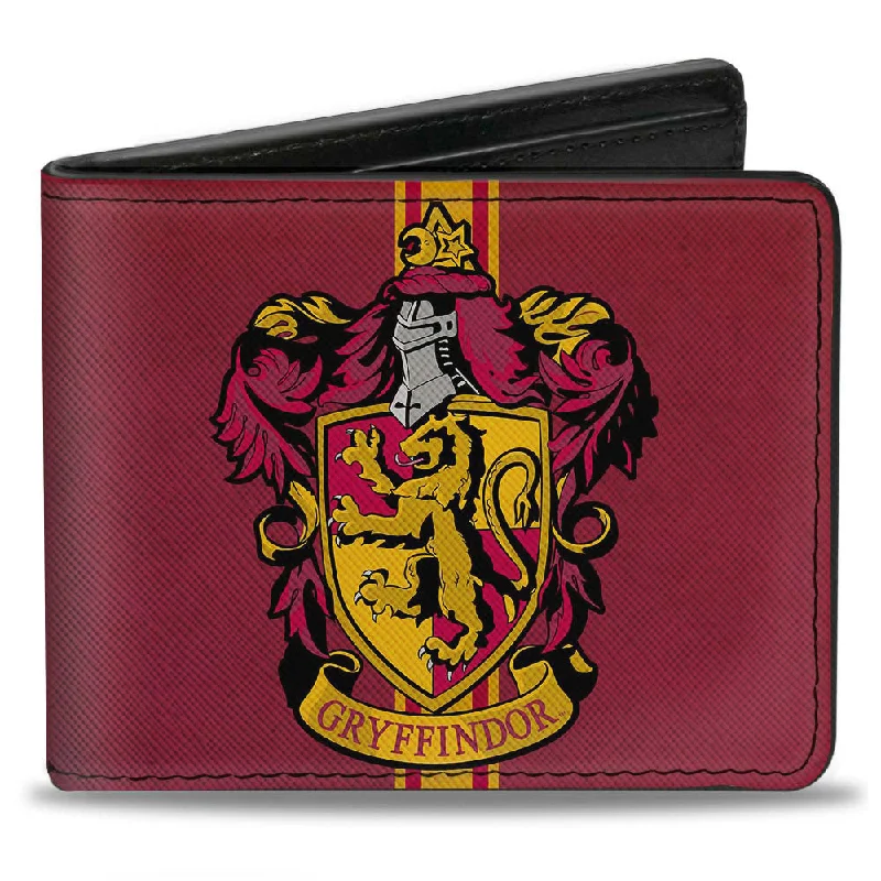 Vintage-style money clips for collectorsBi-Fold Wallet - GRYFFINDOR Crest Vertical Stripe Burgundy Gold Vintage-style money clips for collectorsBi-Fold Wallet - GRYFFINDOR Crest Vertical Stripe Burgundy Gold