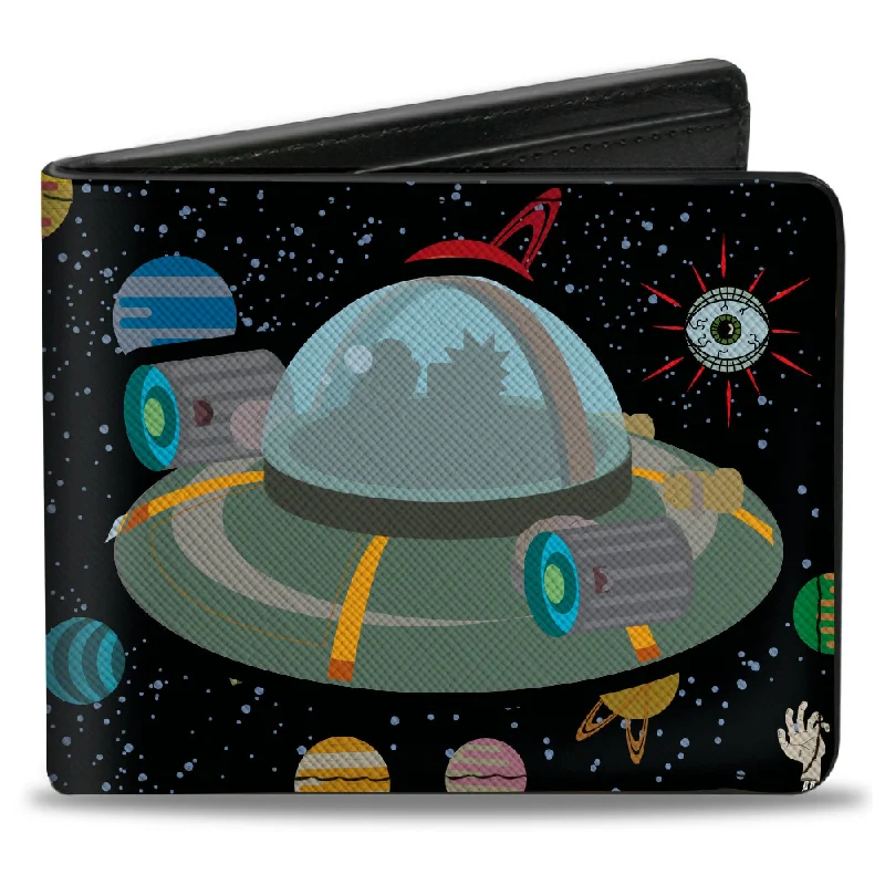 Money clips with built-in bottle openersBi-Fold Wallet - Rick and Morty Spaceship Silhouette Multi Color Money clips with built-in bottle openersBi-Fold Wallet - Rick and Morty Spaceship Silhouette Multi Color