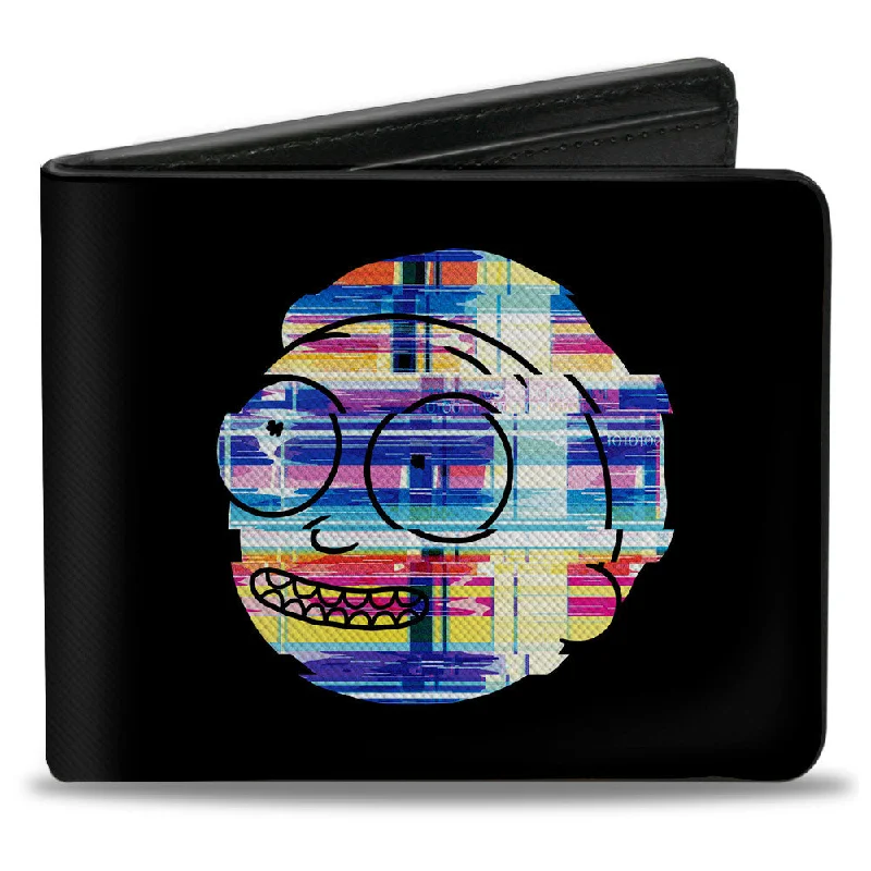 Money clips with magnetic closureBi-Fold Wallet - Rick and Morty Static Faces Black/Multi Color Money clips with magnetic closureBi-Fold Wallet - Rick and Morty Static Faces Black/Multi Color
