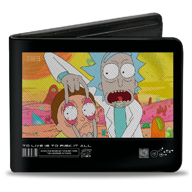 Luxury leather money clips with card slotsBi-Fold Wallet - Rick and Morty TO LIVE IS TO RISK IT ALL Pose Multi Color Luxury leather money clips with card slotsBi-Fold Wallet - Rick and Morty TO LIVE IS TO RISK IT ALL Pose Multi Color