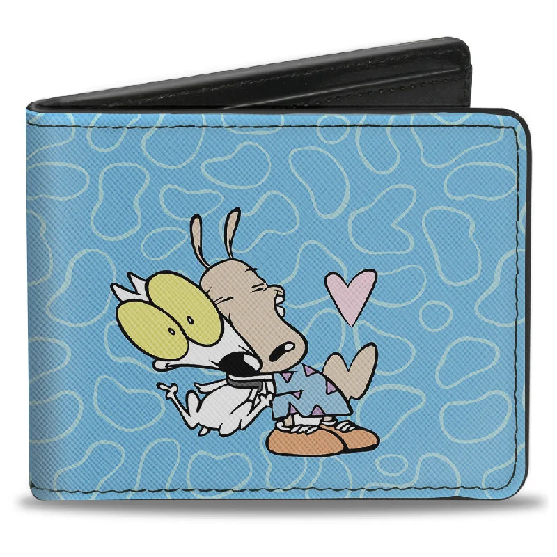 Slim money clips for minimalist walletsBi-Fold Wallet - Rocko & Spunky Pose3 + Heffer Pose Blue White