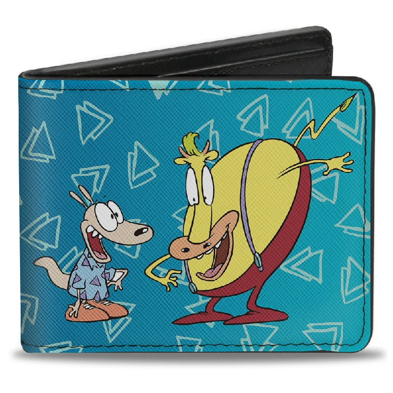 Top-rated money clips for everyday useBi-Fold Wallet - Rocko's Modern Life Rocko & Heffer 2-Poses Blues White