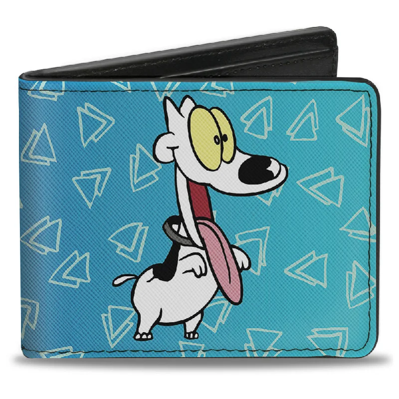 Custom money clips for corporate giftsBi-Fold Wallet - Rocko's Modern Life Spunky 2-Poses Blues White