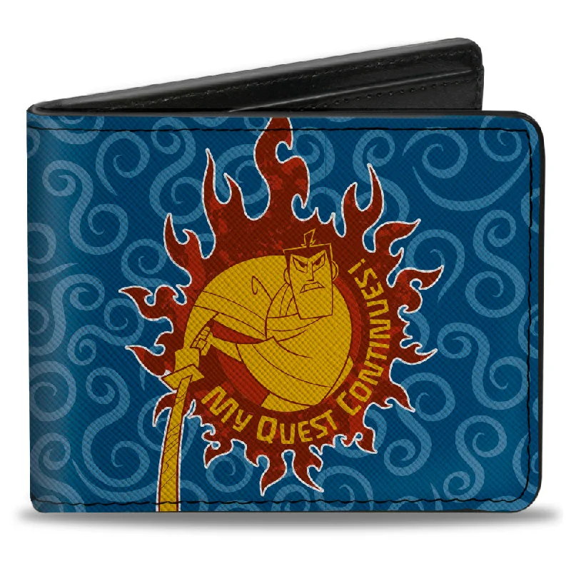 Money clips for holding large amounts of cashBi-Fold Wallet - SAMURAI JACK MY QUEST CONTINUES Katana Pose Swirl Blues Money clips for holding large amounts of cashBi-Fold Wallet - SAMURAI JACK MY QUEST CONTINUES Katana Pose Swirl Blues