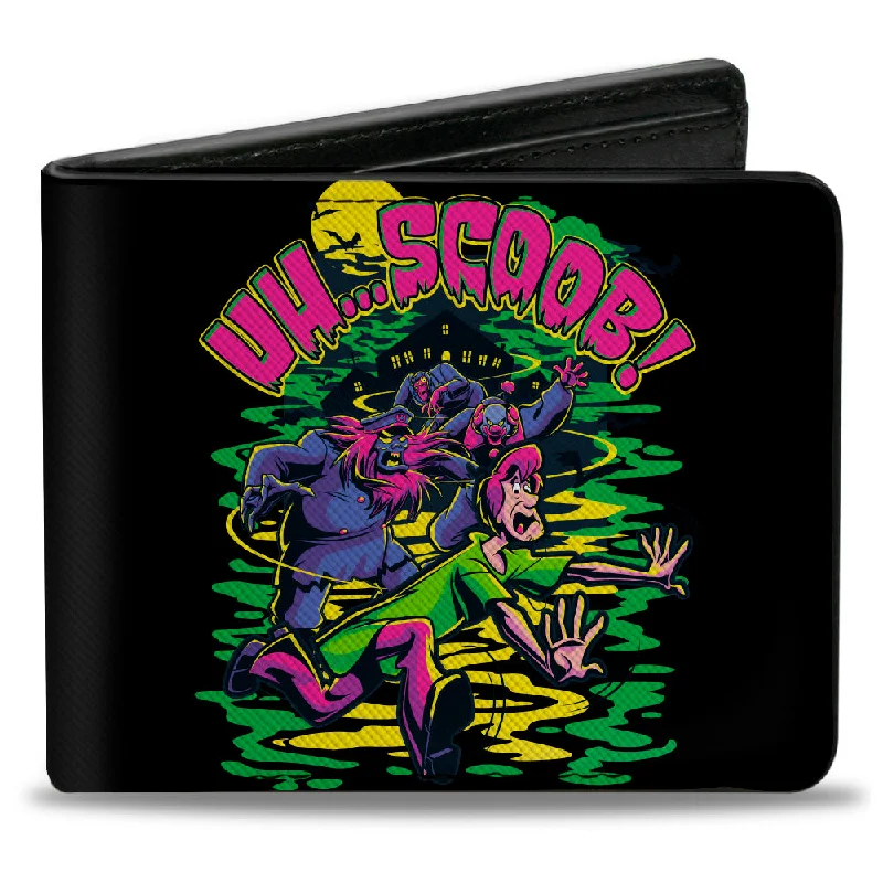 Best money clips for cash and cardsBi-Fold Wallet - Scooby-Doo Monsters Chasing Shaggy UH SCOOB! Pose Green Yellow Pink