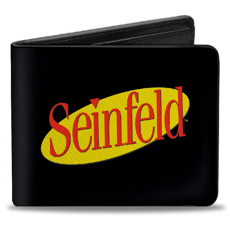 Stainless steel money clips for durabilityBi-Fold Wallet - SEINFELD Spotlight Logo Black Yellow Red