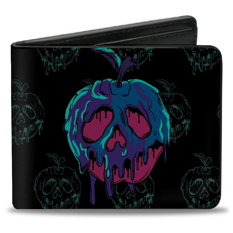 Custom money clips for corporate giftsBi-Fold Wallet - Snow White Poison Apple Collage Black Turquoise