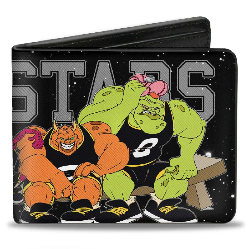 Money clips vs traditional walletsBi-Fold Wallet - Space Jam MONSTARS 5-Player Bench Pose Galaxy Black White Gray