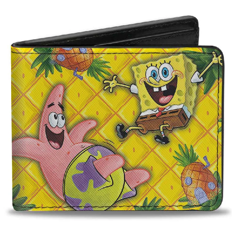 Money clips vs traditional walletsBi-Fold Wallet - SpongeBob & Patrick Starfish Pose Pineapple Gold