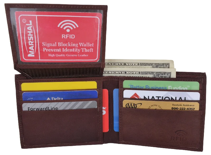 Money clips for women with sleek designsBifold Men's RFID Blocking Genuine Leather Credit Card ID Wallet / RFID53GT