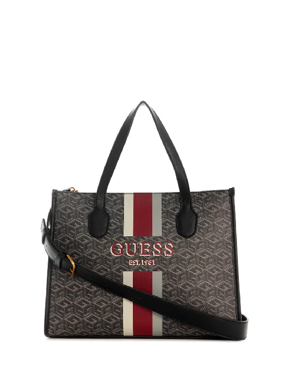 Money clips with RFID protectionBlack Logo Silvana Small Tote Bag