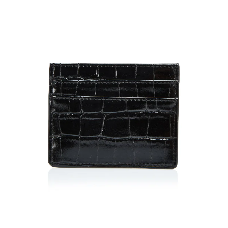 Custom money clips for corporate giftsBlack Moc Croc Card Holder