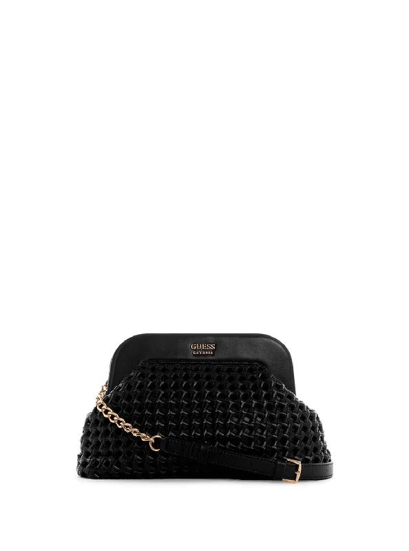 Lightweight money clips for travelBlack Sicilia Frame Clutch Crossbody Bag