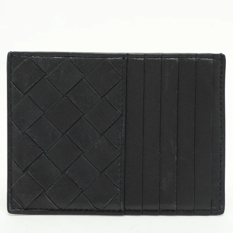 How to clean and maintain metal money clipsBottega Veneta Navy Blue Leather Intrecciato Card Holder