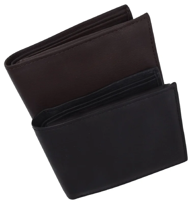 Eco-friendly money clips made from sustainable materialsRFID Cow Napa Leather Extra Capacity Bifold Credit Card ID Mens Wallet New RFIDCN1853
