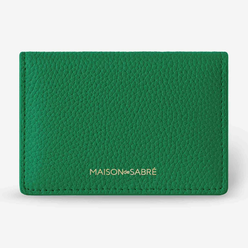 Personalized engraved money clips for menCard Case - Emerald Green