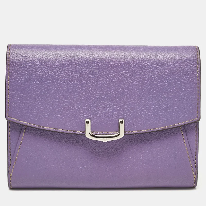 Slim money clips for minimalist walletsCartier Purple Leather C De Cartier Compact Wallet