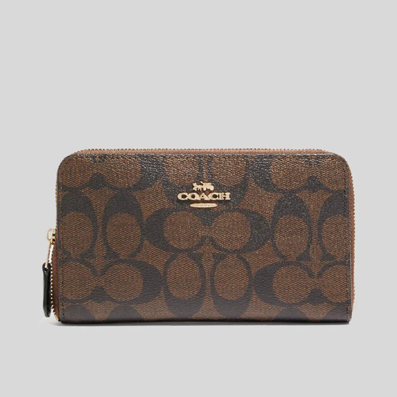 Top-rated money clips for everyday useCoach Medium Zip Around Wallet In Signature Canvas Brown F88913