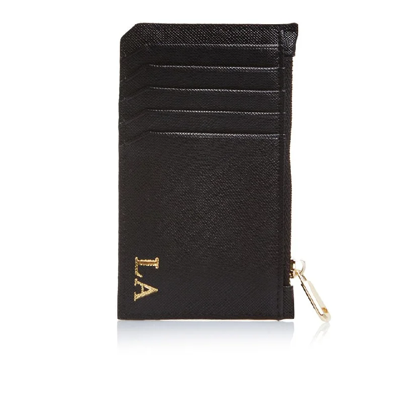 Eco-friendly money clips made from sustainable materialsBlack Card Holder with zipper