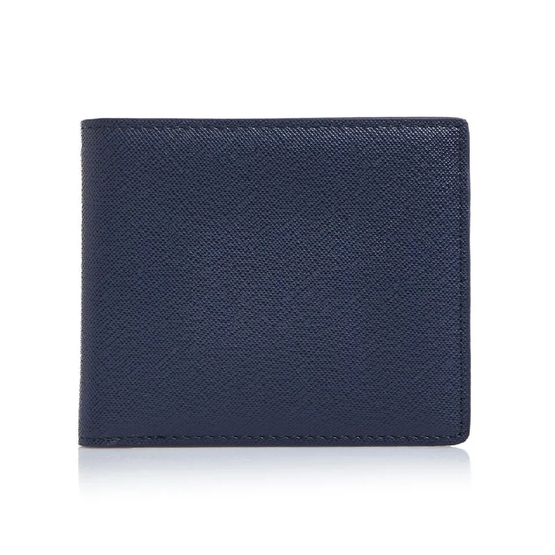 Money clips for holding large amounts of cashMen's Saffiano Bifold Navy Wallet