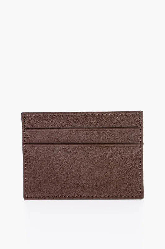 Custom money clips for corporate giftsCorneliani Solid Color Leather Card Holder