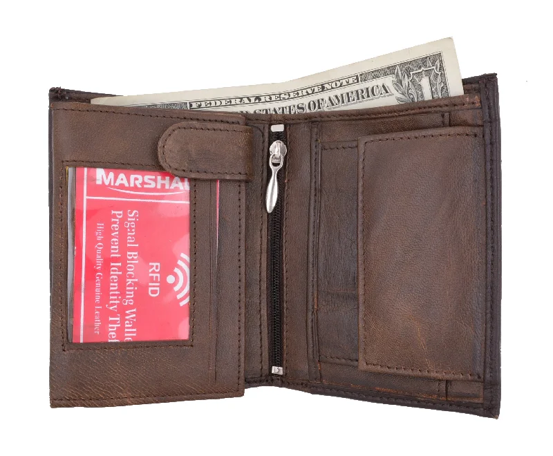 Personalized engraved money clips for menCrocodile Pattern RFID Blocking Premium Leather European Style Bifold Trifold Wallet with ID Window RFIDP518CR (C)