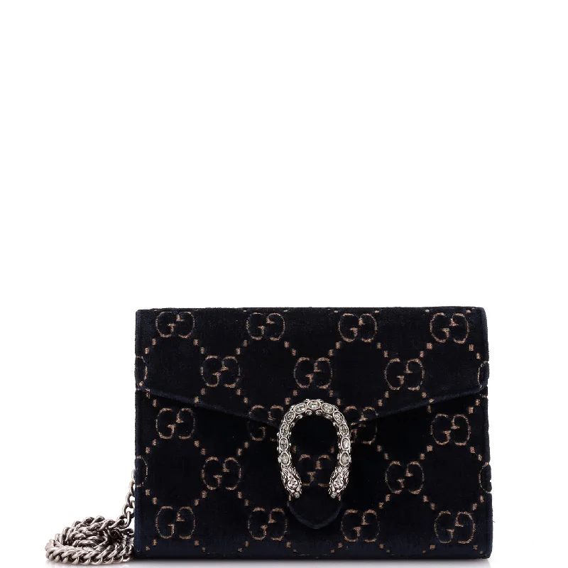 Slim money clips for minimalist walletsDionysus Chain Wallet GG Velvet Small