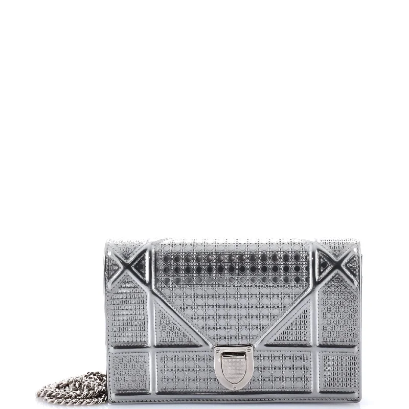 Top-rated money clips for everyday useDiorama Wallet on Chain Cannage Embossed Calfskin