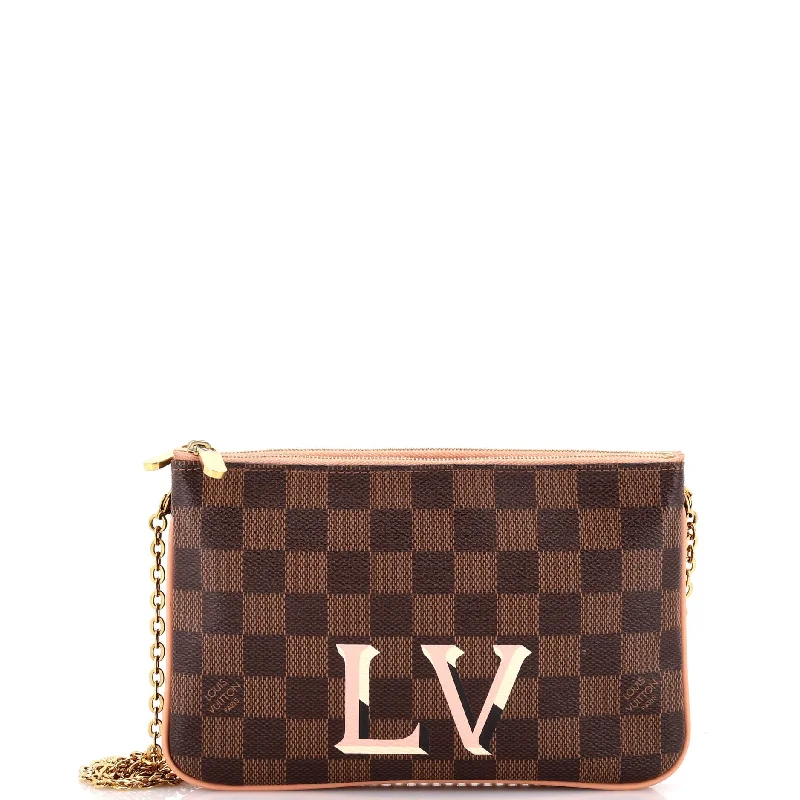 Personalized engraved money clips for menDouble Zip Pochette Damier