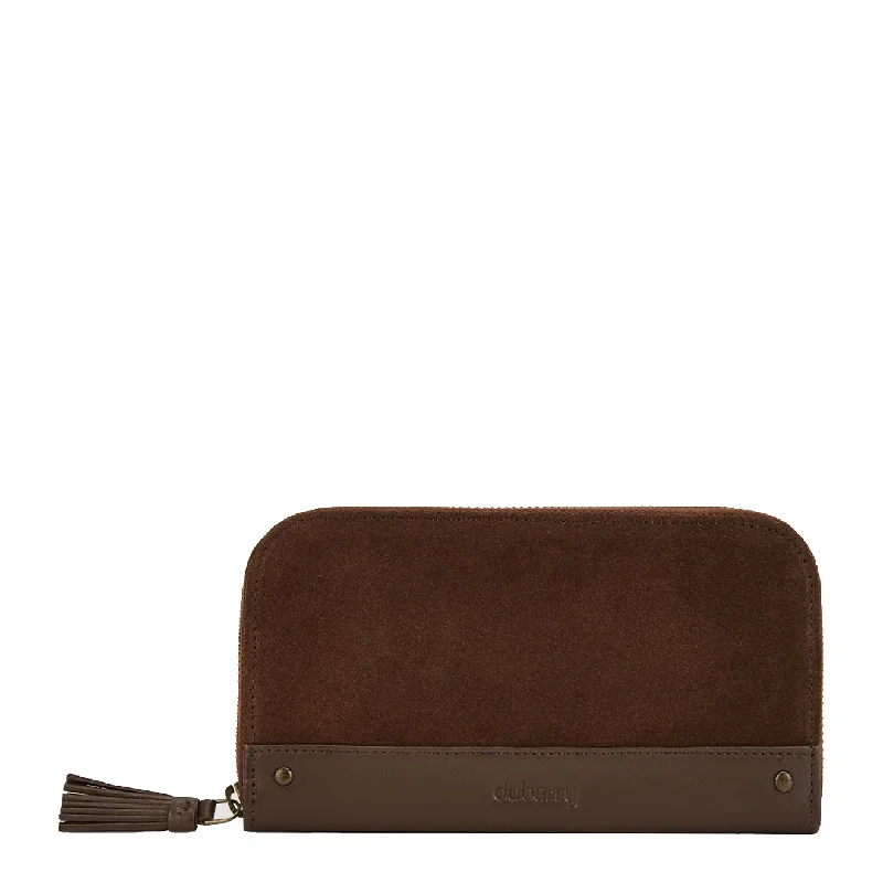 Luxury leather money clips with card slotsDubarry Northbrook Suede Purse Cigar
