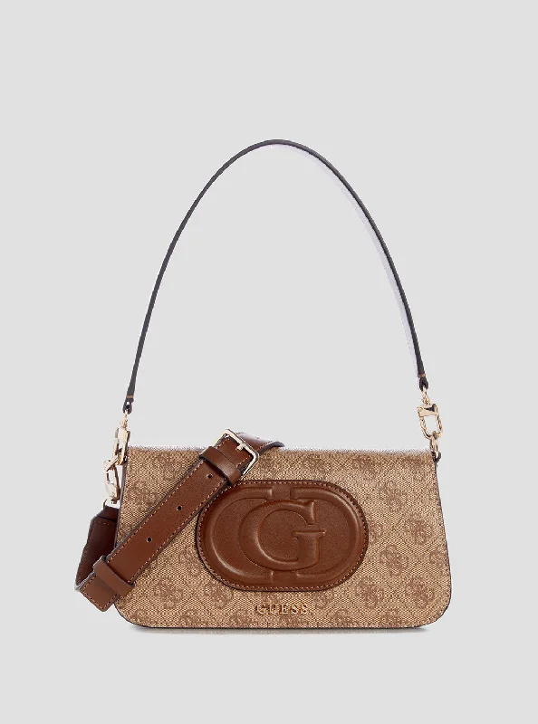 Money clips vs traditional walletsEco Brown Logo Mietta Shoulder Bag