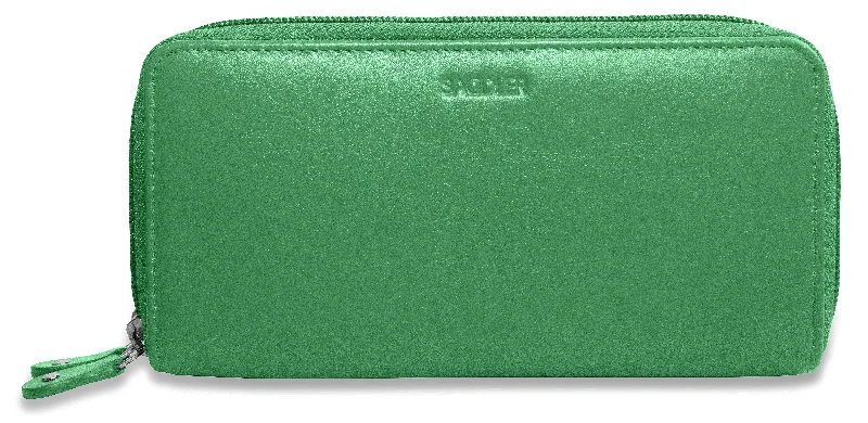 Top-rated money clips for everyday useSADDLER GABRIELLA Leather Double Zip Around Purse - 8 Card Slots, Phone Pocket, and Coin Purse - RFID Protected