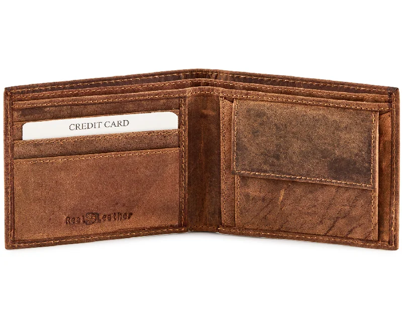 Custom money clips for corporate giftsPaulo Genuine Distressed Leather Classic Coin Wallet #702