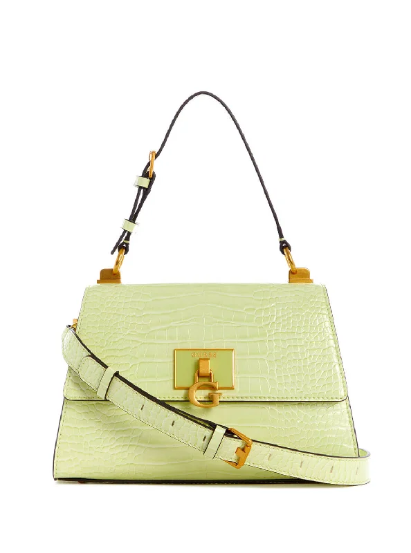 Elegant money clips for weddingsGreen Croc Stephi Top Handle Satchel
