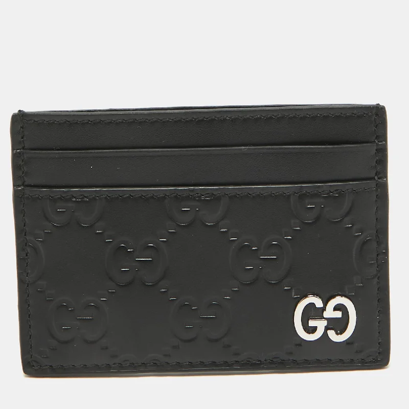 Money clips with RFID protectionGucci Black Guccissima Leather Card Holder