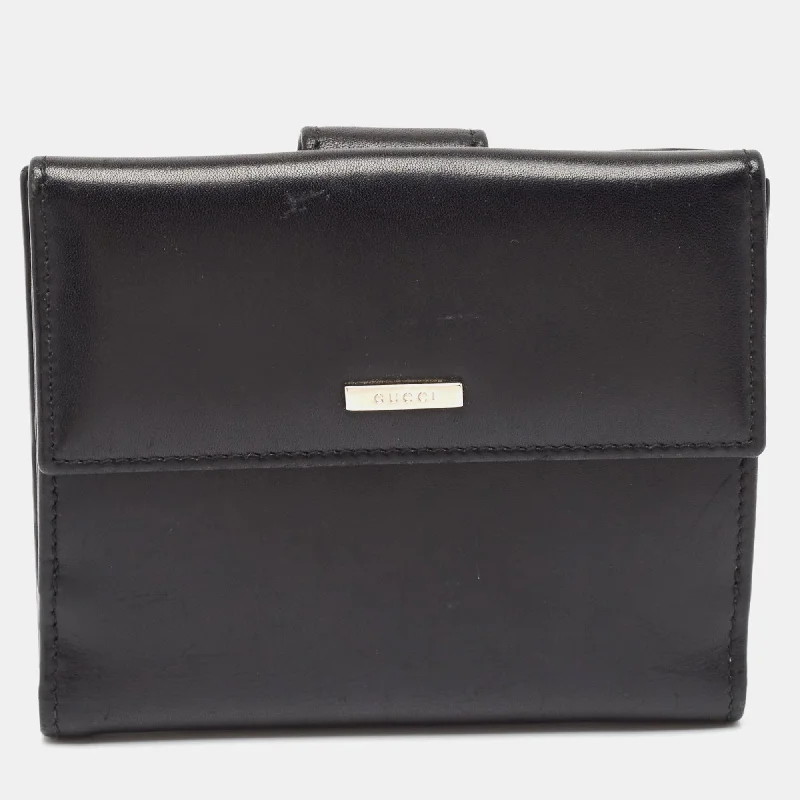 Custom money clips for corporate giftsGucci Black Leather French Wallet
