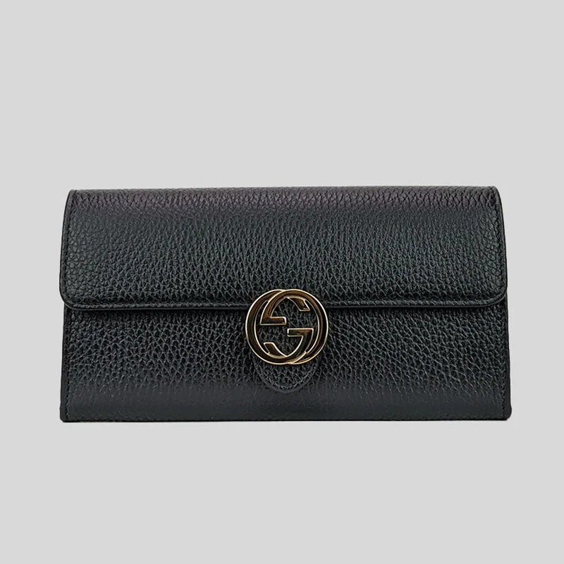 Top-rated money clips for everyday useGUCCI Icon GG Interlocking Wallet Black 615524