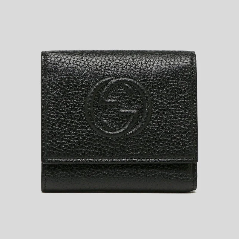 Lightweight money clips for travelGucci Soho Small Leather Trifold Wallet Black 598207